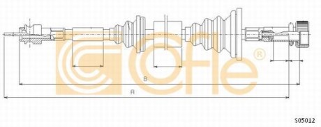 Трос спидометра COFLE S05012