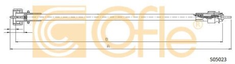 Трос спидометра Mercedes 208 (L=2200mm) COFLE S05023