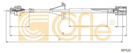Фото трос спідометра COFLE S07122 Трос спідометра COFLE S07122