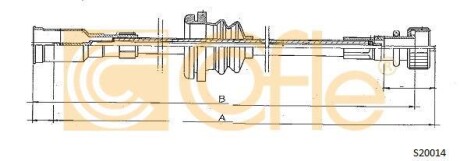 Трос спидометра (920 мм) Opel Kadett E (T85) 1.2-2.0 84-94 COFLE S20014