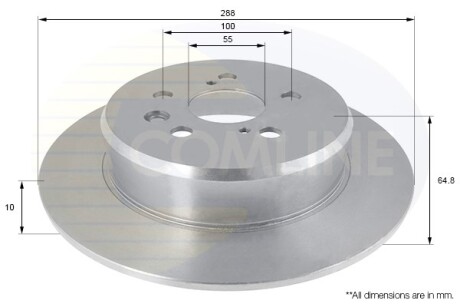 - Диск тормозной COMLINE ADC01101