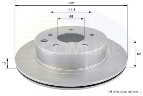 - Диск тормозной вентилируемый с покрытием COMLINE ADC0272V