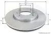 - Диск гальмівний вентильований COMLINE ADC0364V (фото 1)