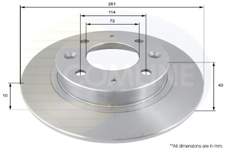 - Диск тормозной COMLINE ADC1029