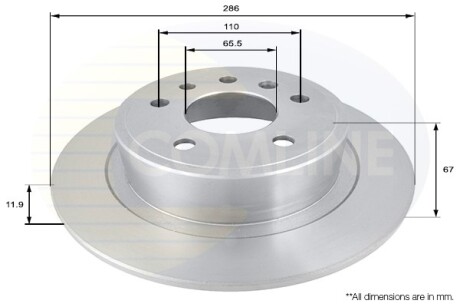 - Диск тормозной COMLINE ADC1128