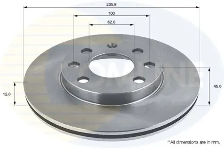 Фото - Диск тормозной с покрытием COMLINE ADC1406 - Диск тормозной с покрытием COMLINE ADC1406