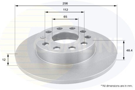 - Диск гальмівний з покриттям COMLINE ADC1448