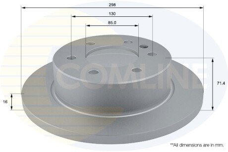 - Диск гальмівний з покриттям COMLINE ADC1639