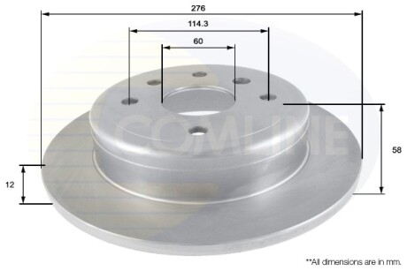 - Диск гальмівний COMLINE ADC2800