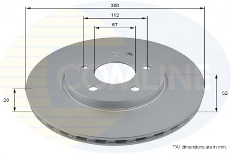 - Диск тормозной вентилируемый с покрытием COMLINE ADC2818V