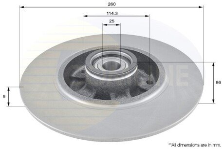 - Диск гальмівний з покриттям COMLINE ADC3015