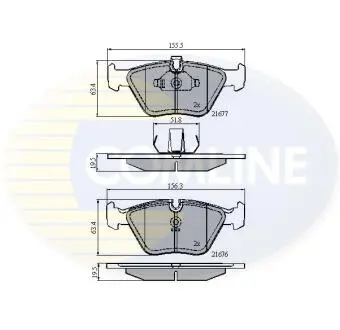 - Гальмівні колодки до дисків COMLINE CBP01010