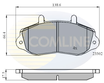 - Тормозные колодки для дисков COMLINE CBP01021