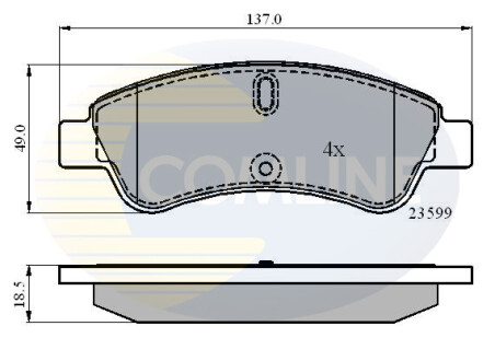 - Тормозные колодки для дисков COMLINE CBP01033