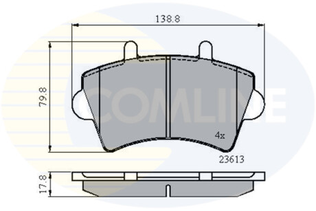 - Тормозные колодки для дисков COMLINE CBP01035