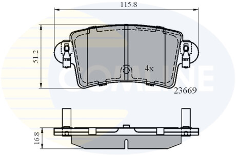 - Тормозные колодки для дисков COMLINE CBP01036