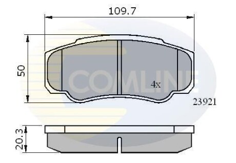 - Гальмівні колодки до дисків COMLINE CBP01042