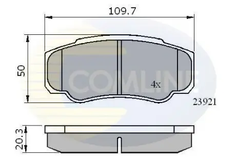 - Тормозные колодки для дисков COMLINE CBP01042