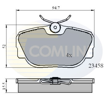 - Тормозные колодки для дисков COMLINE CBP01093