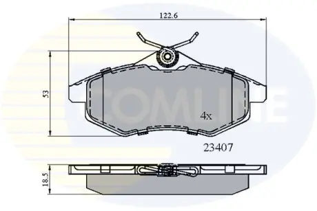 - Тормозные колодки для дисков COMLINE CBP01145