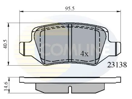 - Тормозные колодки для дисков COMLINE CBP01149