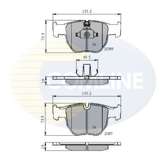 - Гальмівні колодки до дисків COMLINE CBP01157