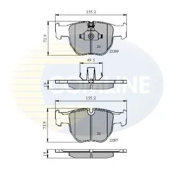 - Гальмівні колодки до дисків COMLINE CBP01157