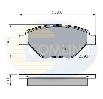 - Тормозные колодки для дисков COMLINE CBP01159