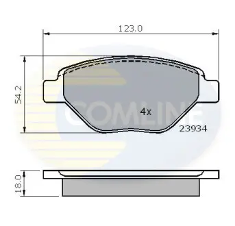 - Гальмівні колодки для дисків COMLINE CBP01159