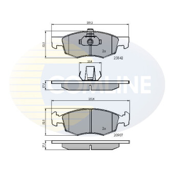 - Гальмівні колодки до дисків COMLINE CBP01221