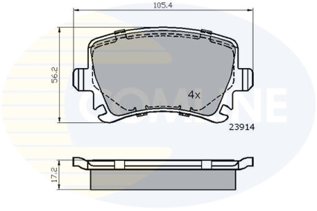 - Тормозные колодки для дисков COMLINE CBP01284