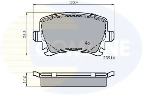 - Гальмівні колодки до дисків COMLINE CBP01284