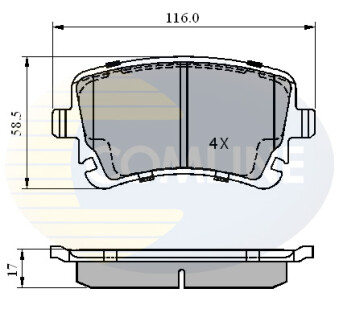 - Тормозные колодки для дисков COMLINE CBP01313