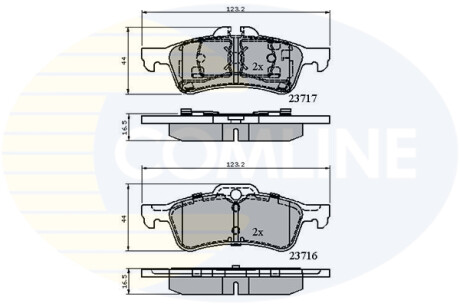 - Гальмівні колодки до дисків COMLINE CBP01317