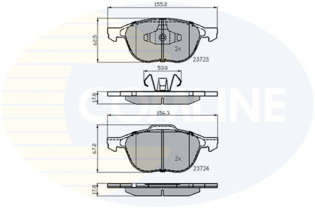 - Тормозные колодки для дисков COMLINE CBP01323