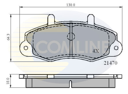 - Тормозные колодки для дисков COMLINE CBP0132