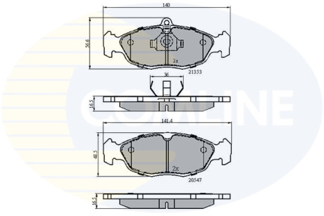 - Гальмівні колодки до дисків COMLINE CBP0134
