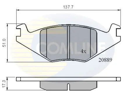 - Тормозные колодки для дисков COMLINE CBP0136