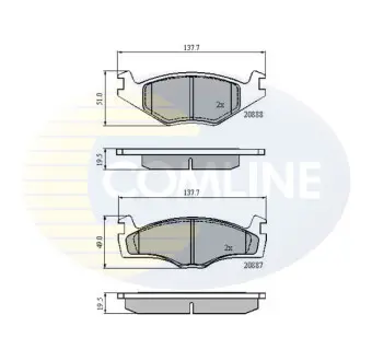 - Тормозные колодки для дисков COMLINE CBP0149