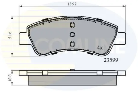 - Тормозные колодки для дисков COMLINE CBP01525