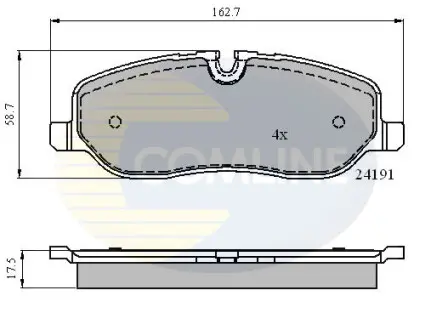 - Тормозные колодки для дисков COMLINE CBP01533