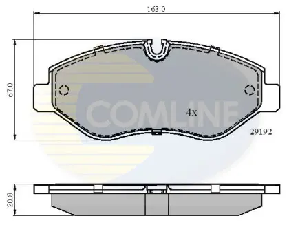 - Гальмівні колодки до дисків COMLINE CBP01555