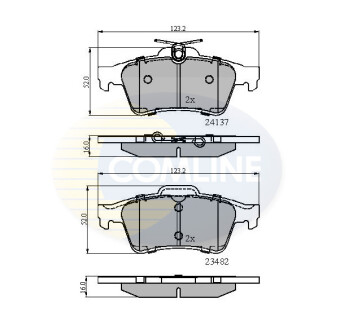 - Тормозные колодки для дисков COMLINE CBP01599