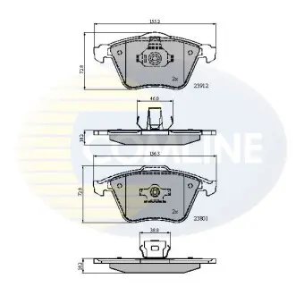- Тормозные колодки для дисков COMLINE CBP01607