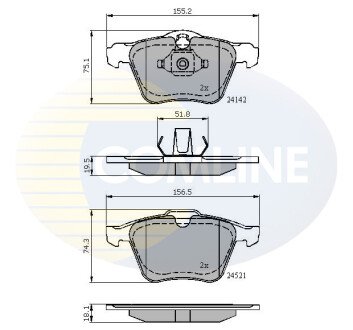 - Гальмівні колодки до дисків COMLINE CBP01608