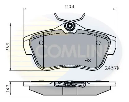 - Тормозные колодки для дисков COMLINE CBP01622