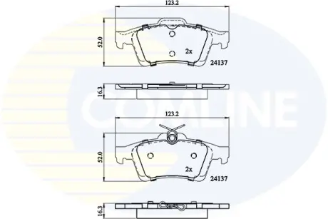 - Тормозные колодки для дисков COMLINE CBP01629