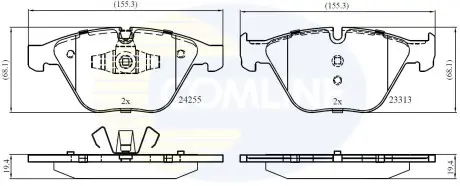 - Тормозные колодки для дисков COMLINE CBP01700