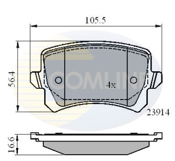 - Тормозные колодки для дисков COMLINE CBP01712