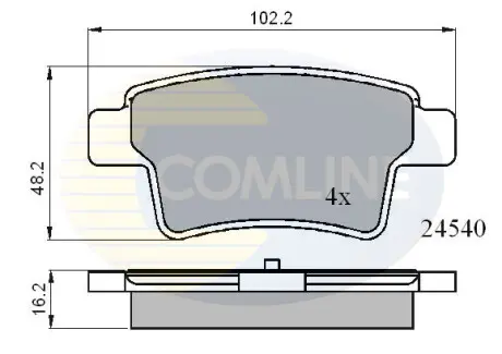 - Тормозные колодки для дисков COMLINE CBP01713